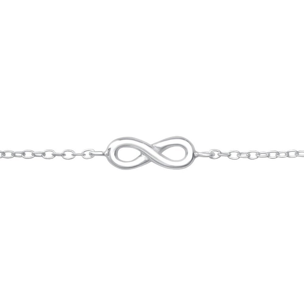 Sterling Silver Infinity Bracelet | Adjustable Chain